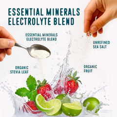 FlavCity Strawberry Limeade stick dissolving in water, real fruit flavor