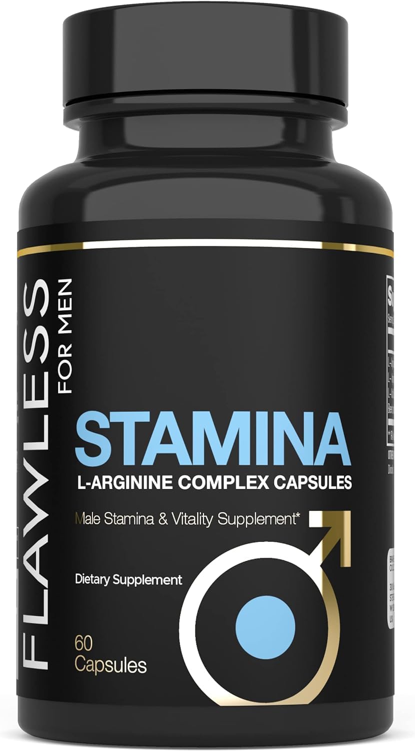 Flawless For Men Stamina gym shelf display suggesting endurance support.