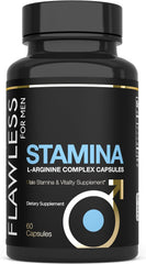Flawless For Men Stamina gym shelf display suggesting endurance support.