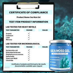 Fleamart Blue Spirulina Sea Moss gel pour shows rich color and texture.