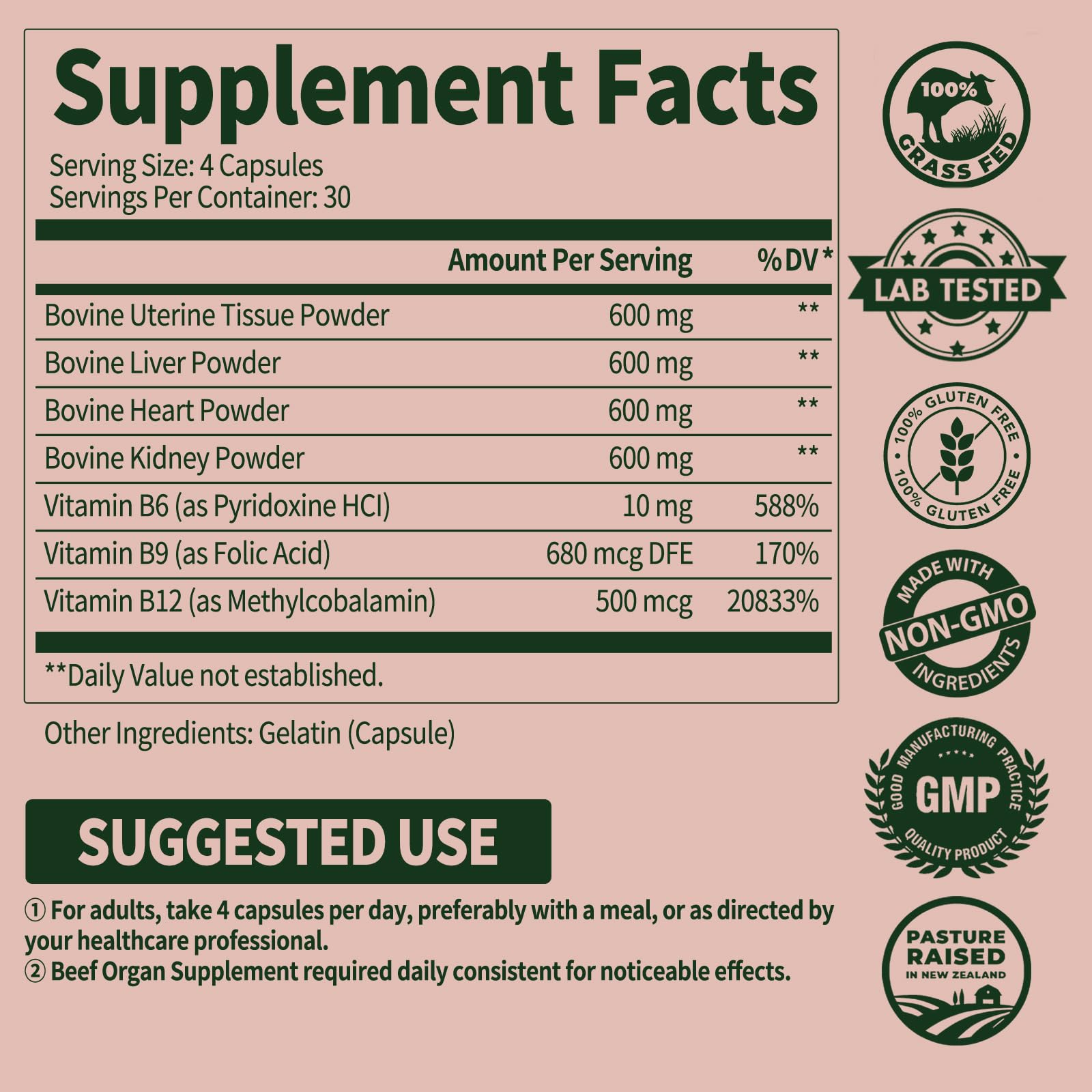 Daily routine setup with four capsules at a time