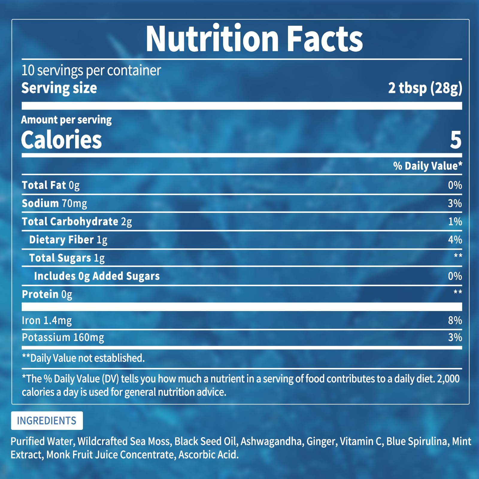 Fleamart Sea Moss gel storage guidance in fridge.
