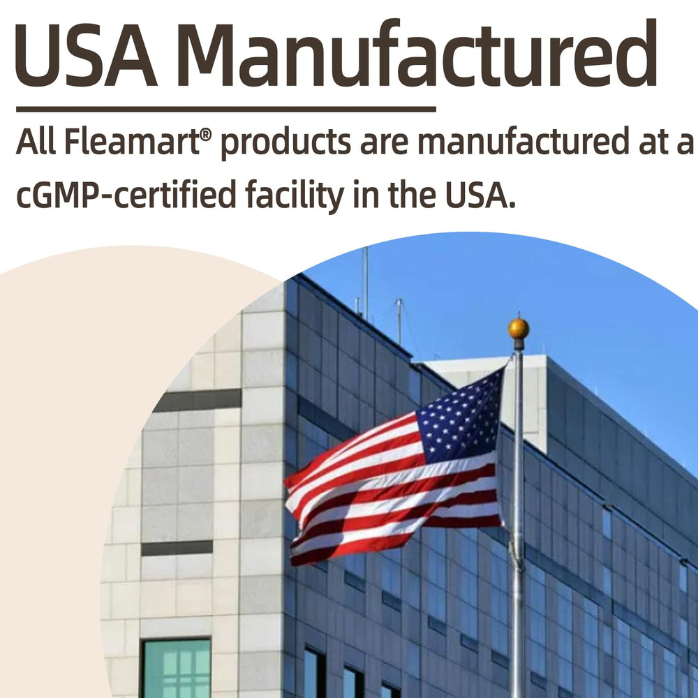 Fleamart third-party test seal highlights quality verification.