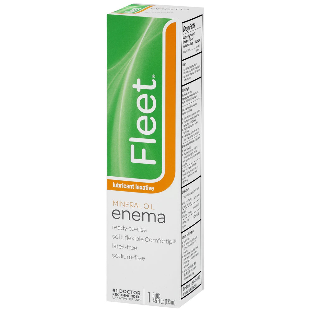 Fleet Mineral Oil Enema protective shield helps prevent contamination during use.