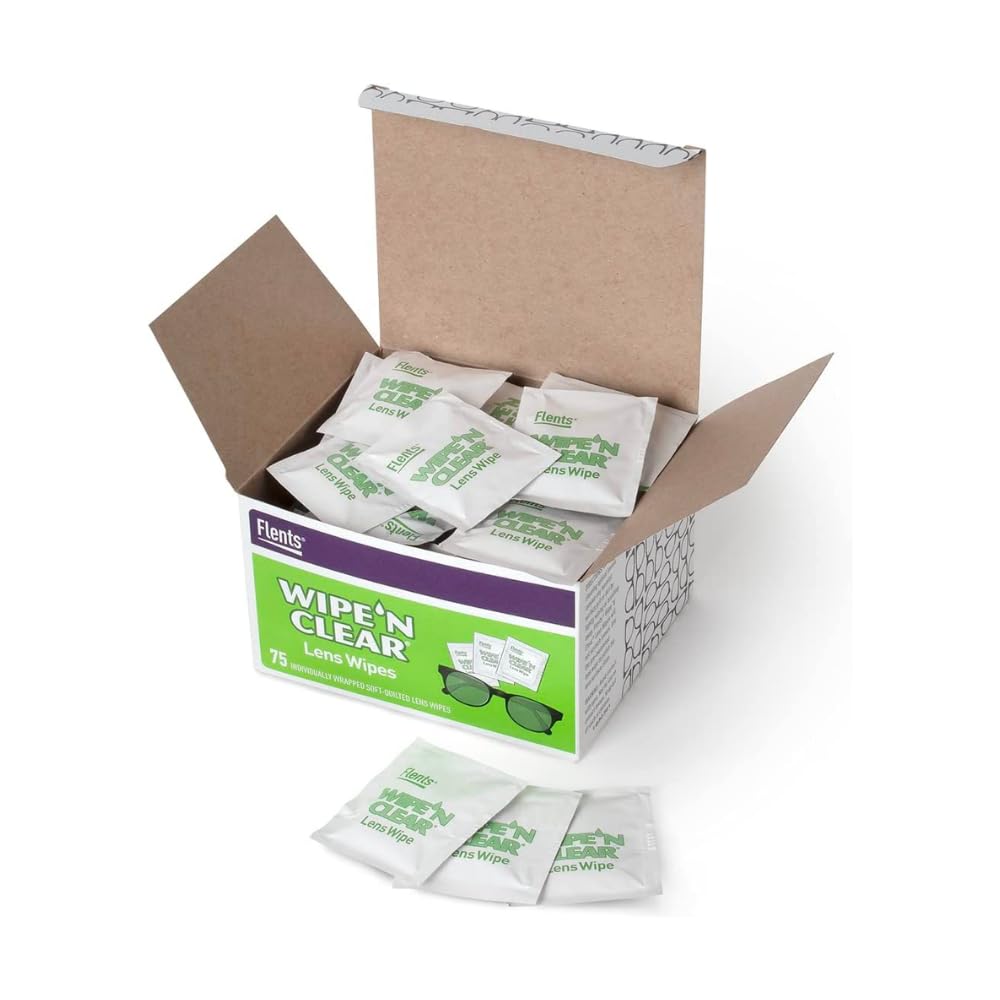 Flents Wipe'N Clear wipes for quick lens cleaning on the go