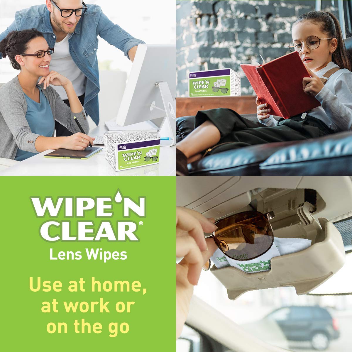 Flents Wipe N Clear ideal for camera lenses and eyeglasses cleaning.
