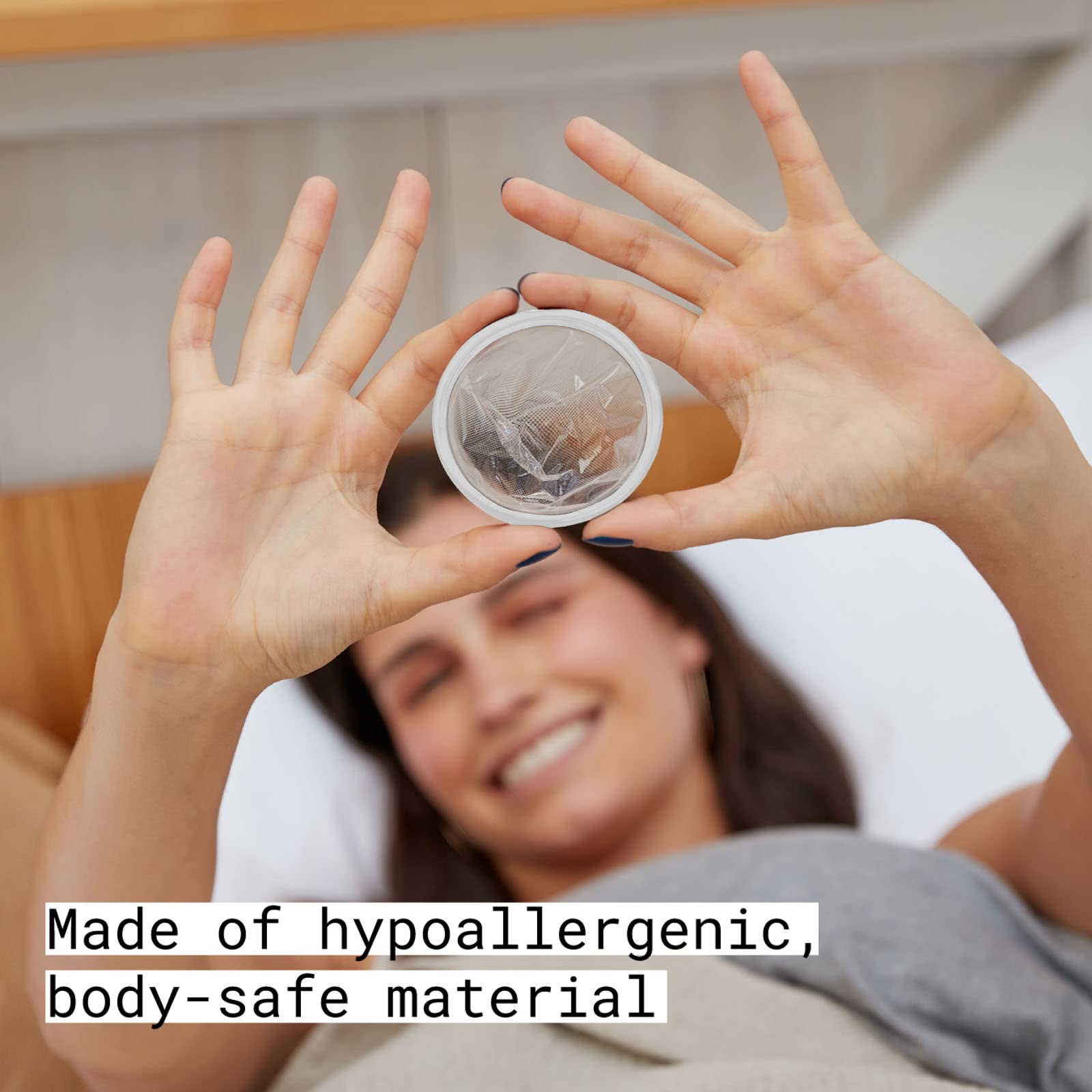 Hypoallergenic, body-safe materials used in FLEX Plant+ Disc for sensitive skin.