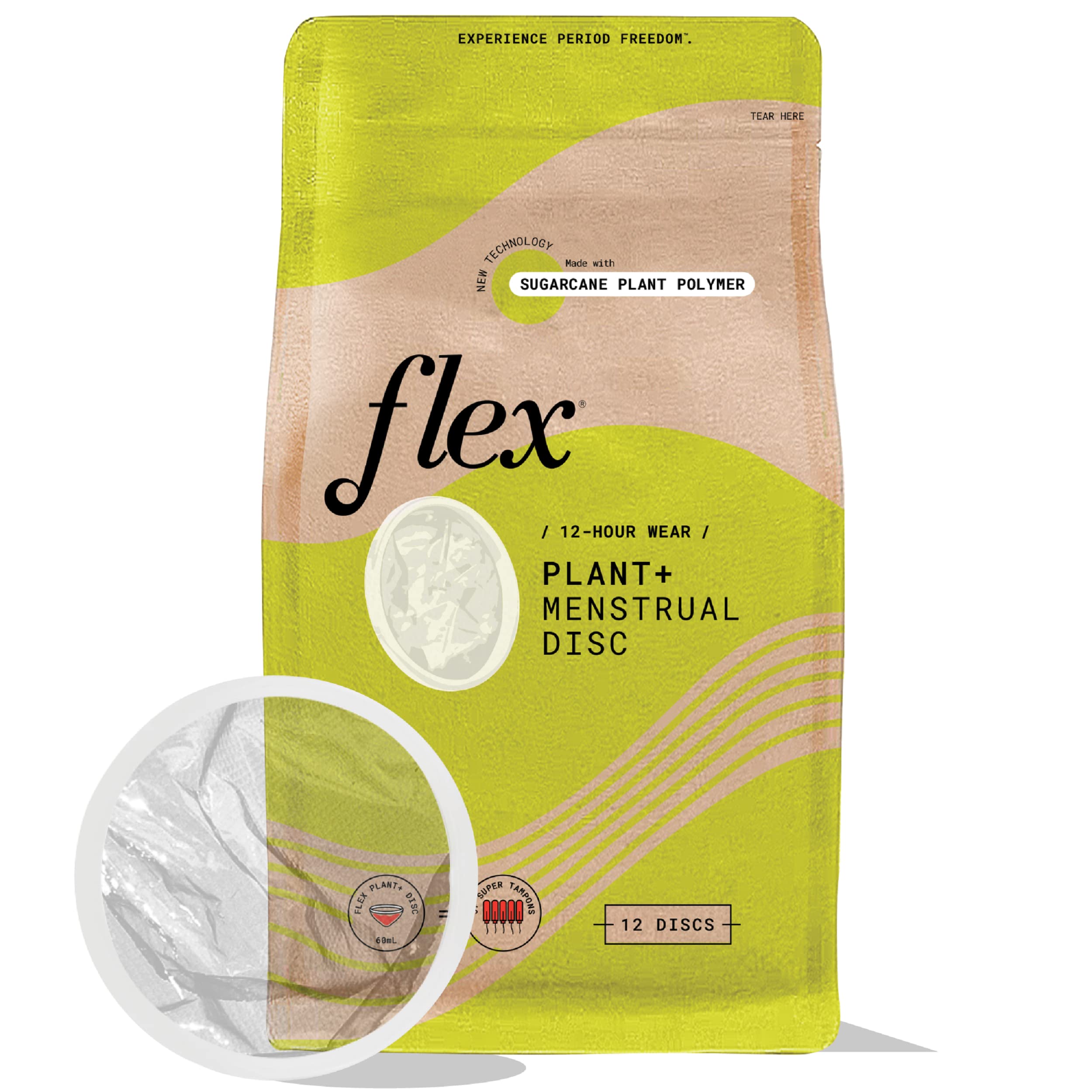 Flex Plant+ Disc packaging showing the 12-count box for travel and storage.