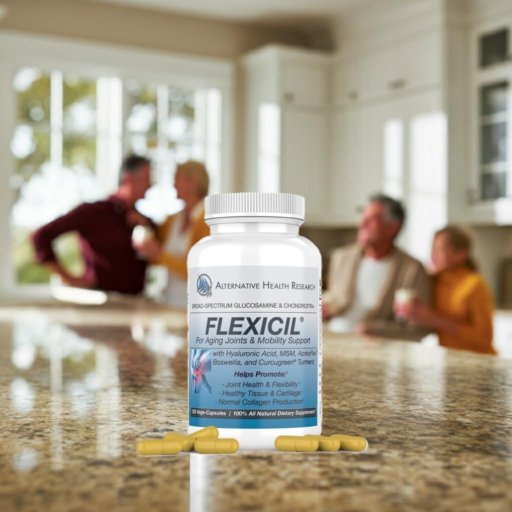 Flexicil 120-vege-caps container ready for daily use.