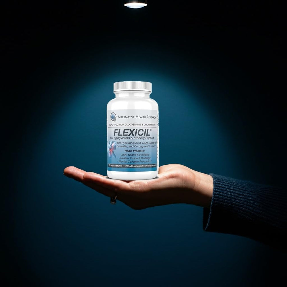 Flexicil turmeric and boswellia promote ongoing joint comfort.