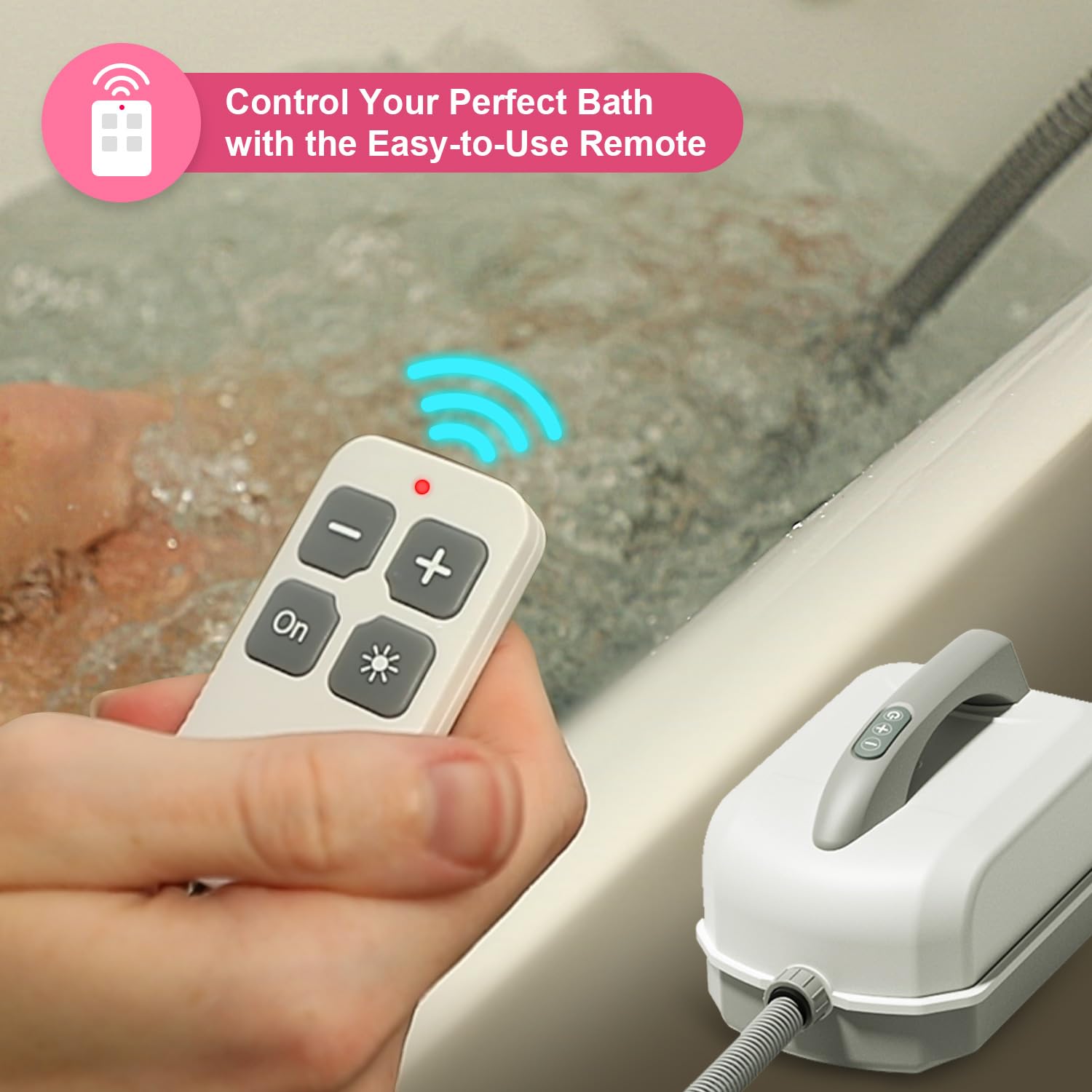 Flgocexs portable spa massager for home, hotel, or travel.
