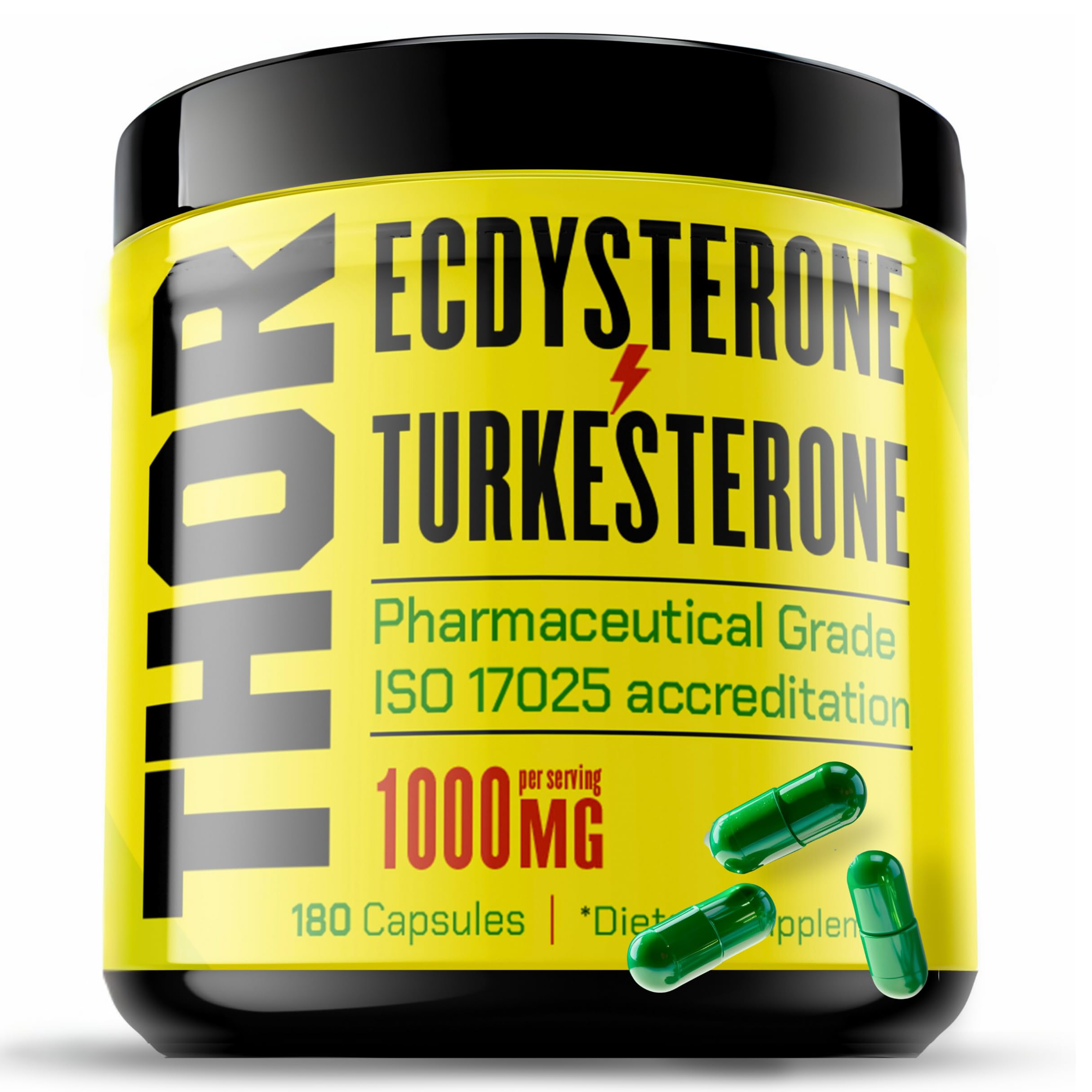 Flight Armour Turkesterone and Ecdysterone bottle showing 180 capsules for a complete cycle