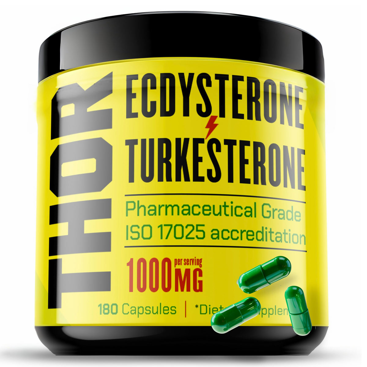 Flight Armour Turkesterone and Ecdysterone bottle showing 180 capsules for a complete cycle