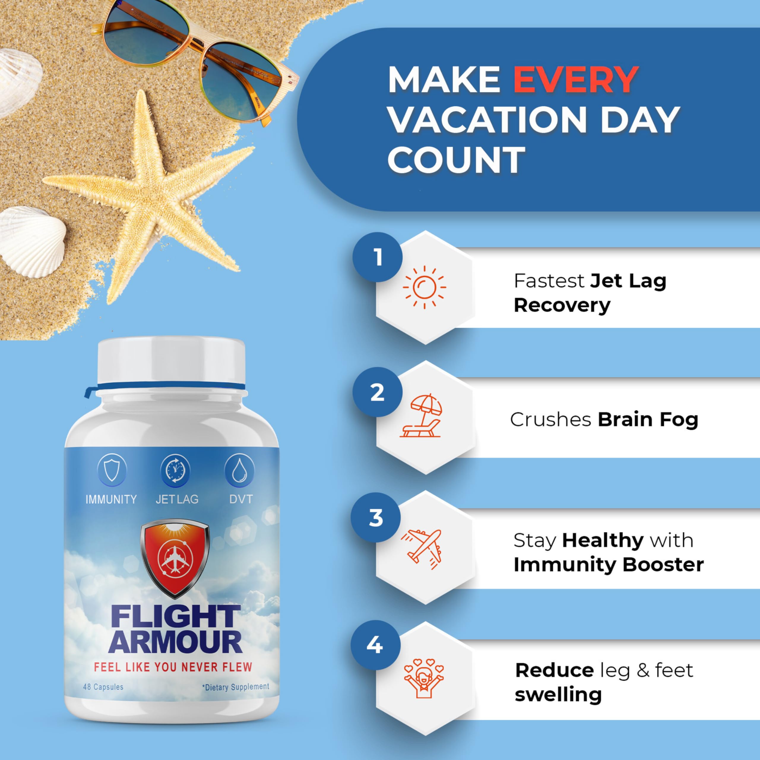 Flight Armour pine bark extract capsule close-up for jet lag support