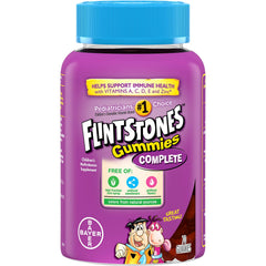 Flintstones bottle pour demonstrates easy daily use for growing kids.