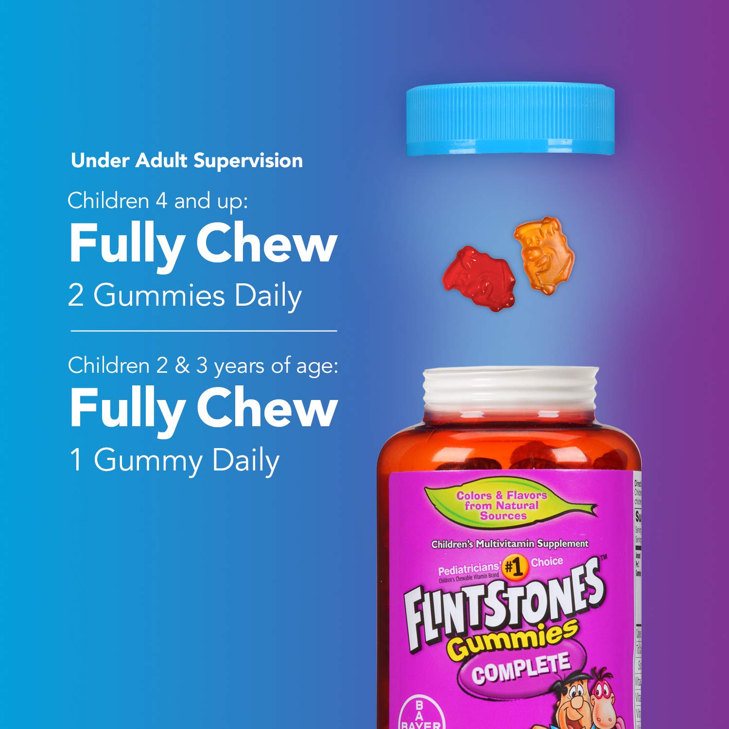 Flintstones characters pack engages children with familiar faces for daily vitamins.