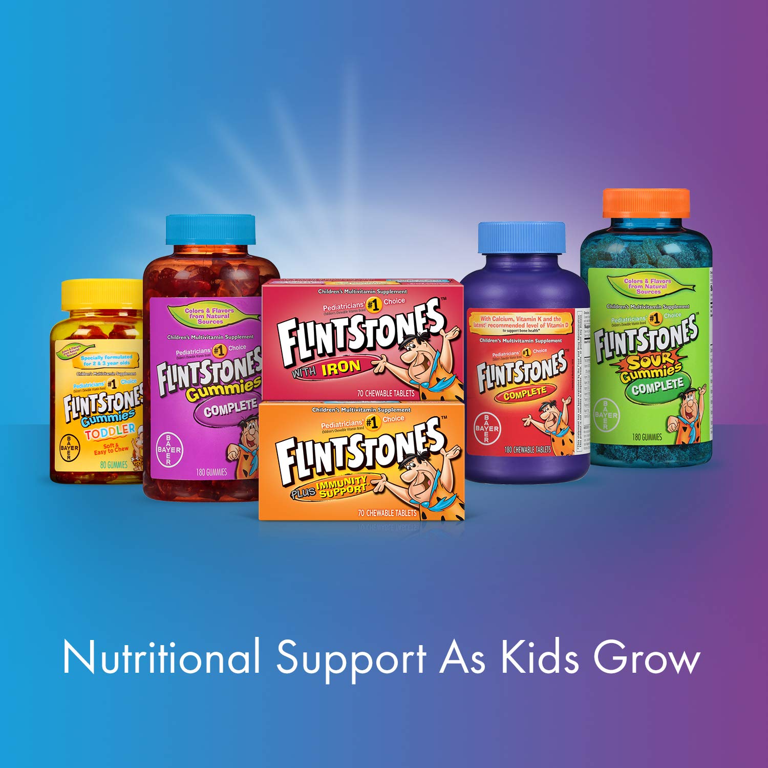 Flintstones nutrition facts showcase vitamins and minerals for growing bodies.