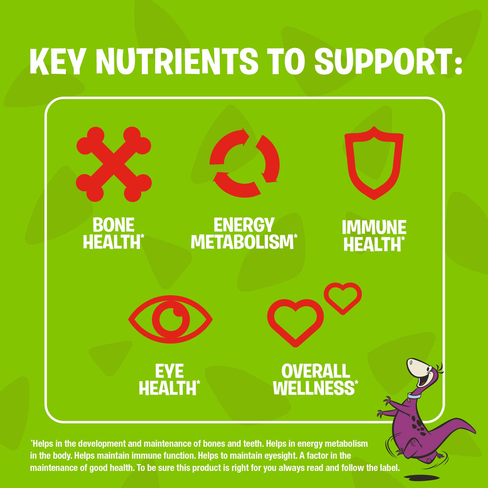 Flintstones Plus Iron key-ingredients: essential vitamins and minerals in one chewable