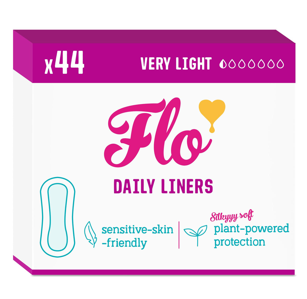FLO Daily Liners wrapped pack—discreet, hygienic on-the-go option.