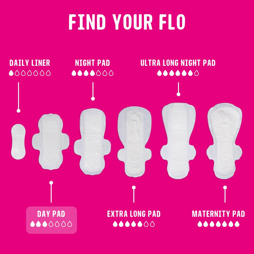 Flo Day Pads ultra-thin bamboo, breathable close-up for discreet wear.