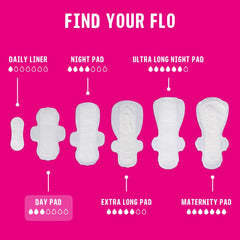 Flo Day Pads ultra-thin bamboo, breathable close-up for discreet wear.