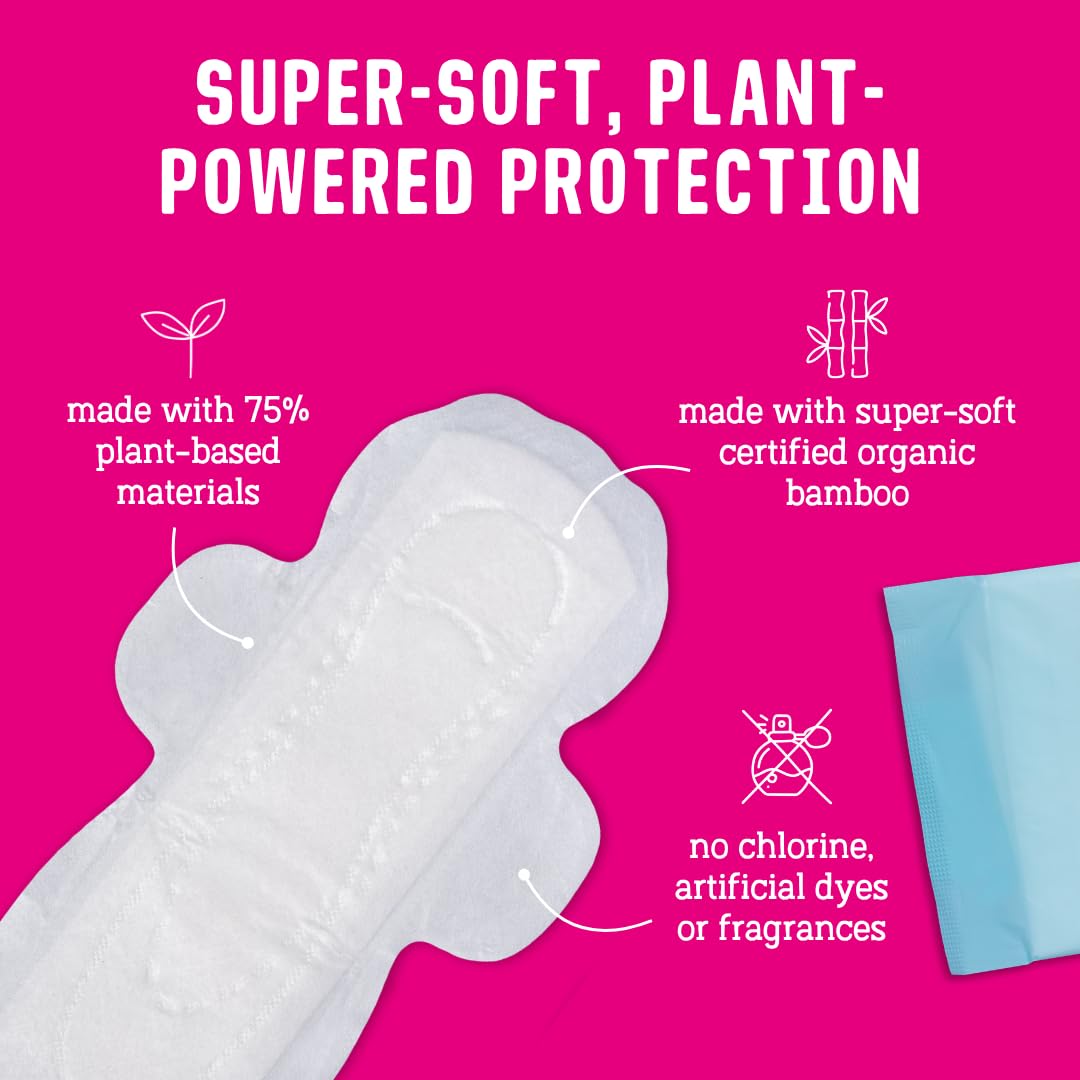 FLO Ultra-thin Night Pads shown for discreet, comfortable wear.