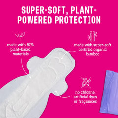 Toallas FLO para piel sensible, sin cloro ni fragancias, cuidando la vulva.