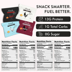 Flock Keto Chicken Skin Chips Salt-and-Vinegar bag closeup, bold flavor with clean protein.