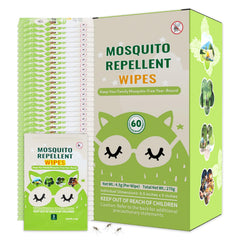 FLODTEEK Mosquito Wipes: individually wrapped for portable, mess-free protection on outdoor adventures.
