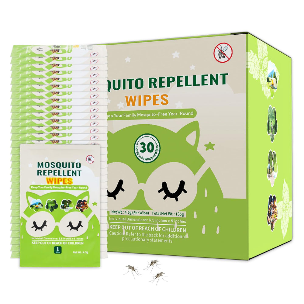 FLODTEEK mosquito wipes with individual wraps provide portable protection on hikes.