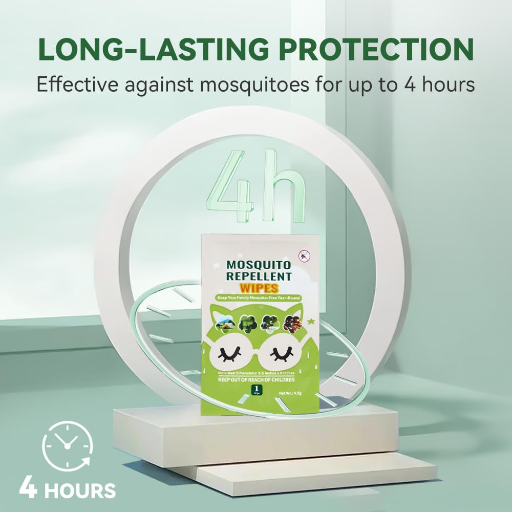 FLODTEEK Mosquito Wipes offer long-lasting barrier for camping and beach days.