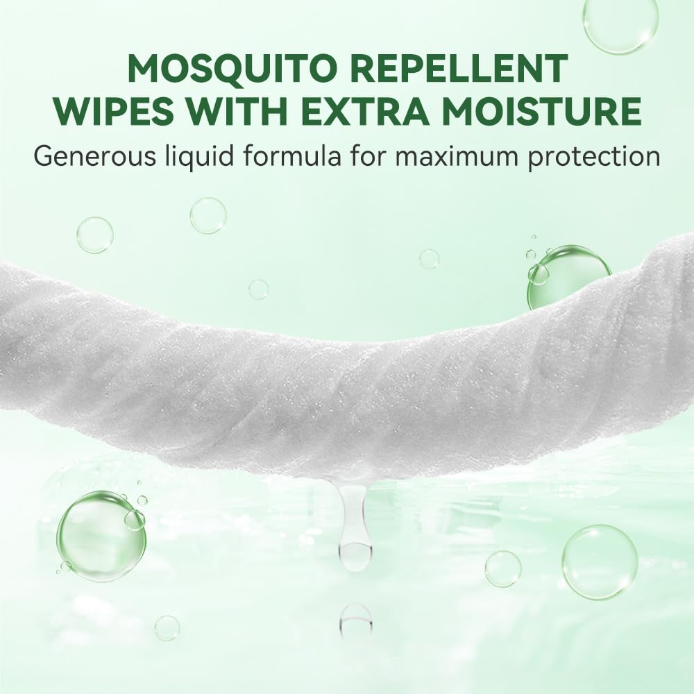 FLODTEEK Mosquito Wipes in use outdoors guarding exposed skin during activities.