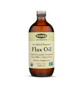 Flora Certified Organic Flax Seed Oil – Cold Pressed & Unrefined, 17 oz Amber Bottle