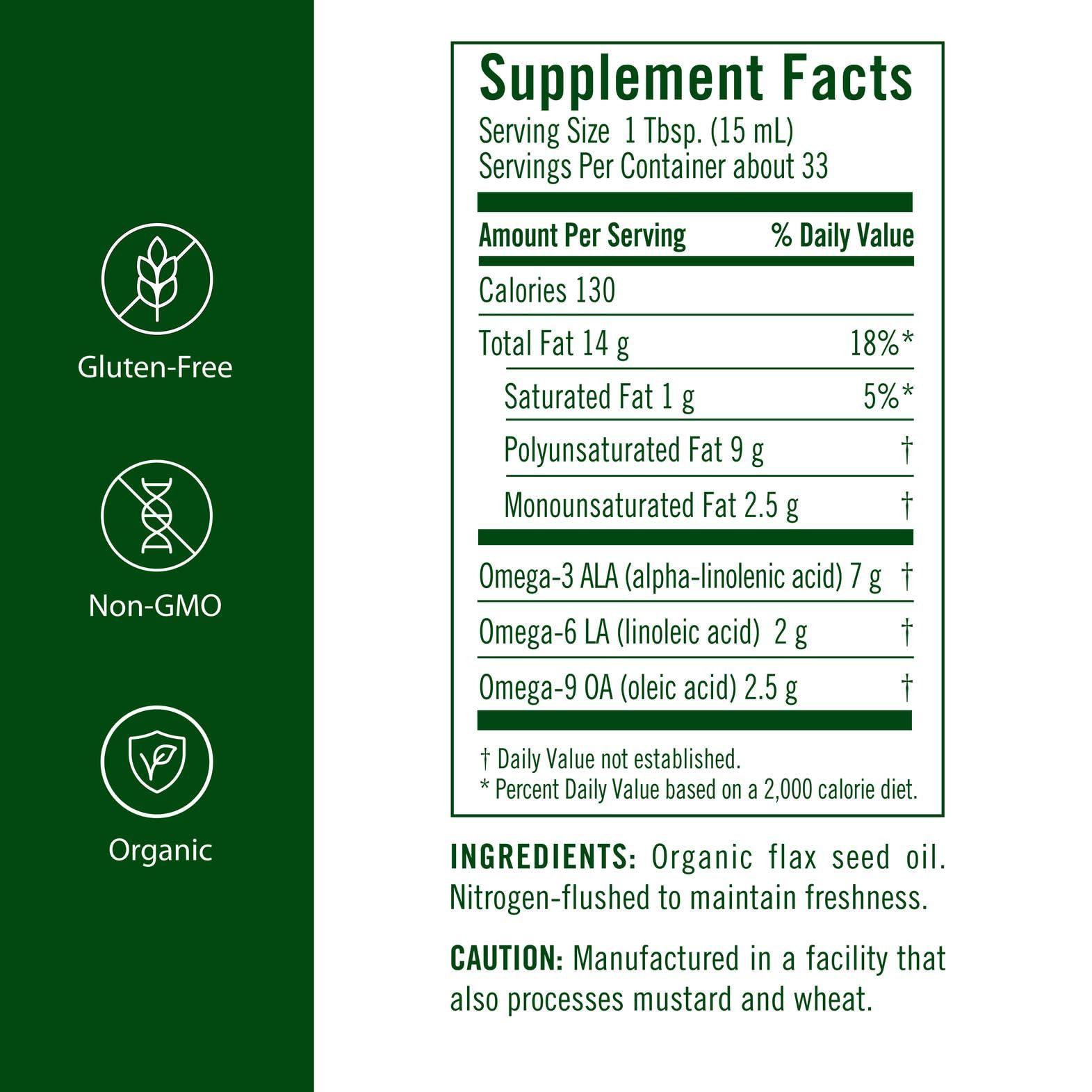 Flora flax oil pour over salad adds a gentle, nutty flavor