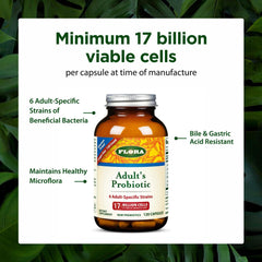 Flora gluten-free vegetarian raw probiotic label emphasizes clean, gut-friendly ingredients.