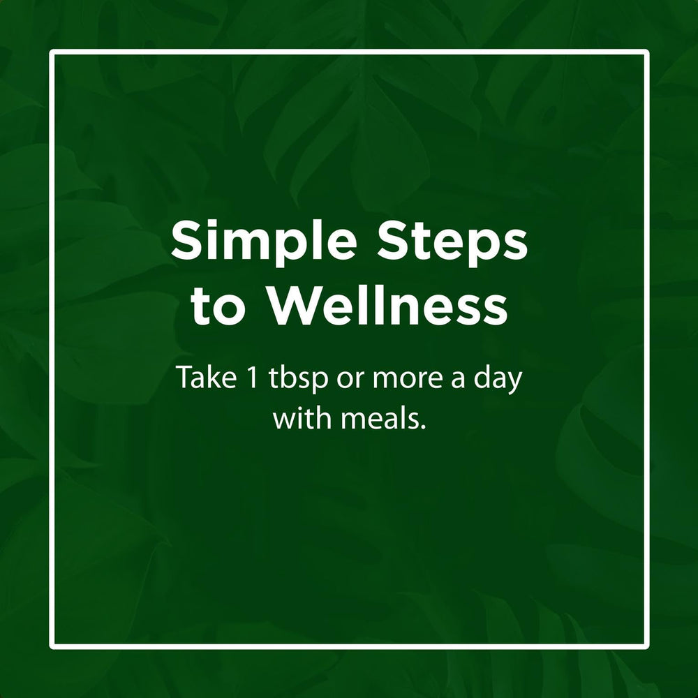 Glass bottle of Flora Udo's Omega 369 oil blend highlighting purity