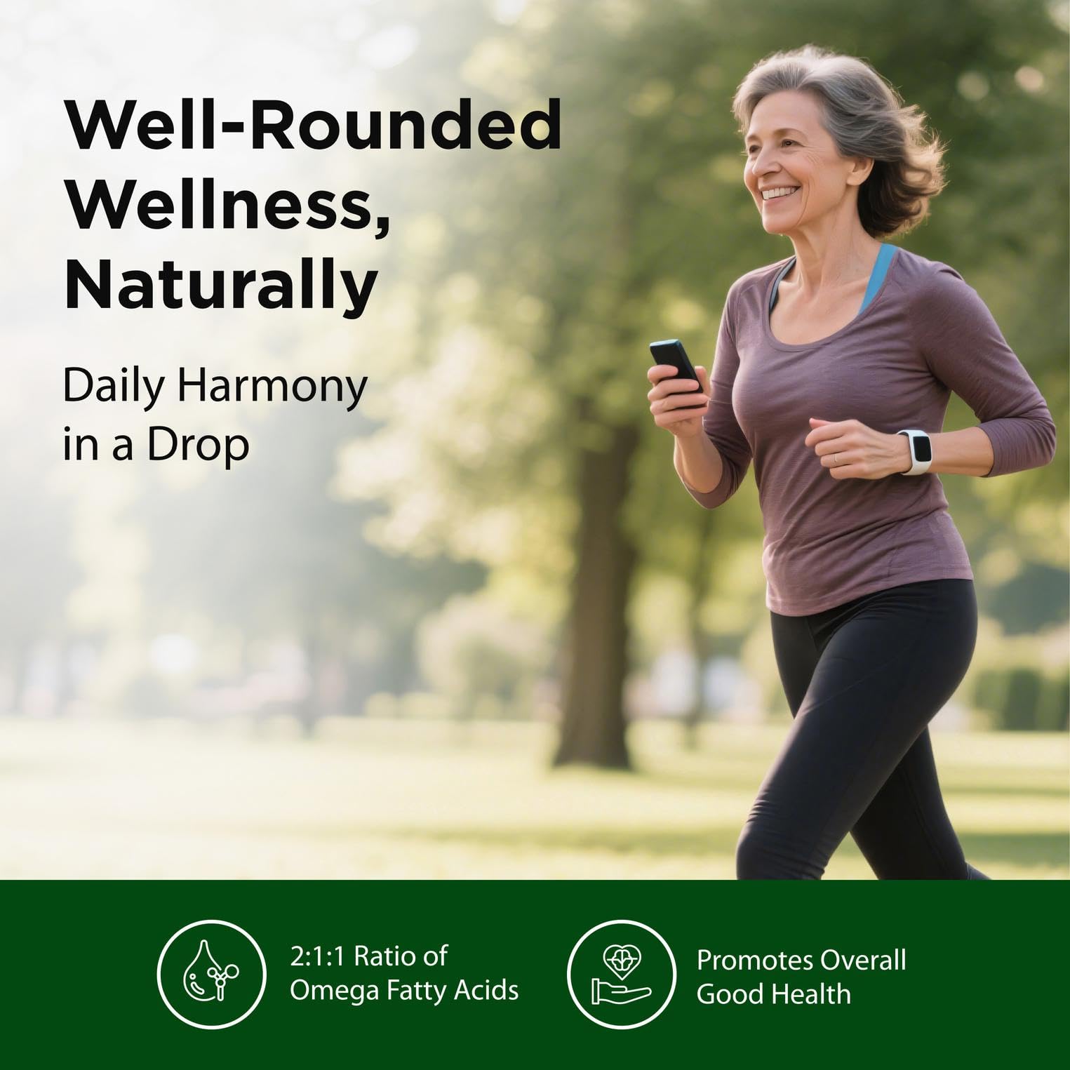 Closeup of Flora Udo's Omega 369 oil blend ingredients: flax, sesame, sunflower oils