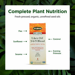 Nutty aroma and texture of Flora Udo's Omega 369 oil blend
