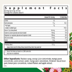 Floradix calcium magnesium liquid label highlighting vegan, non-GMO formula
