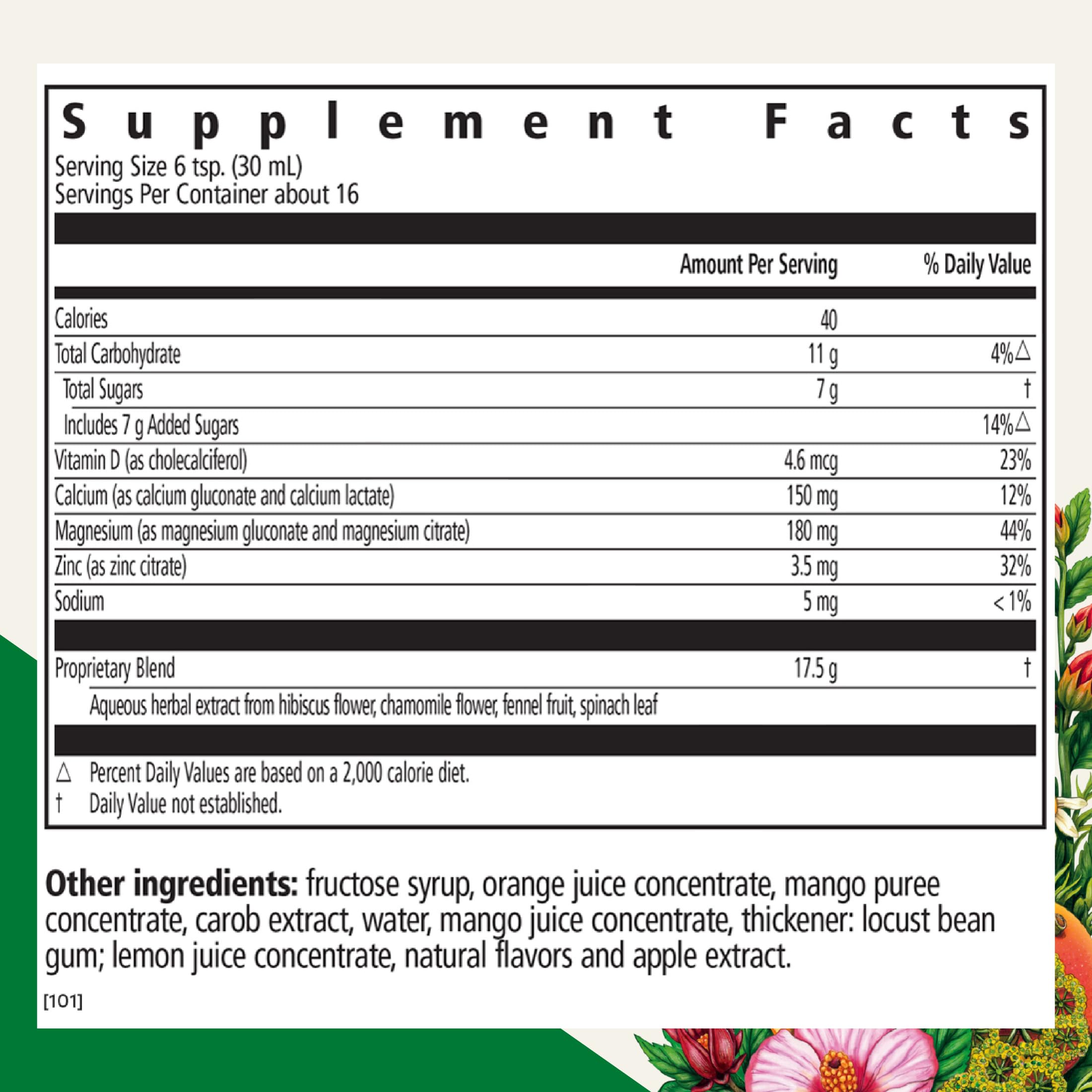 Floradix Calcium Magnesium liquid pour showing easy daily dairy-free calcium intake