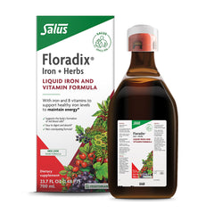 Floradix Iron and Herbs bottle for daily iron support.