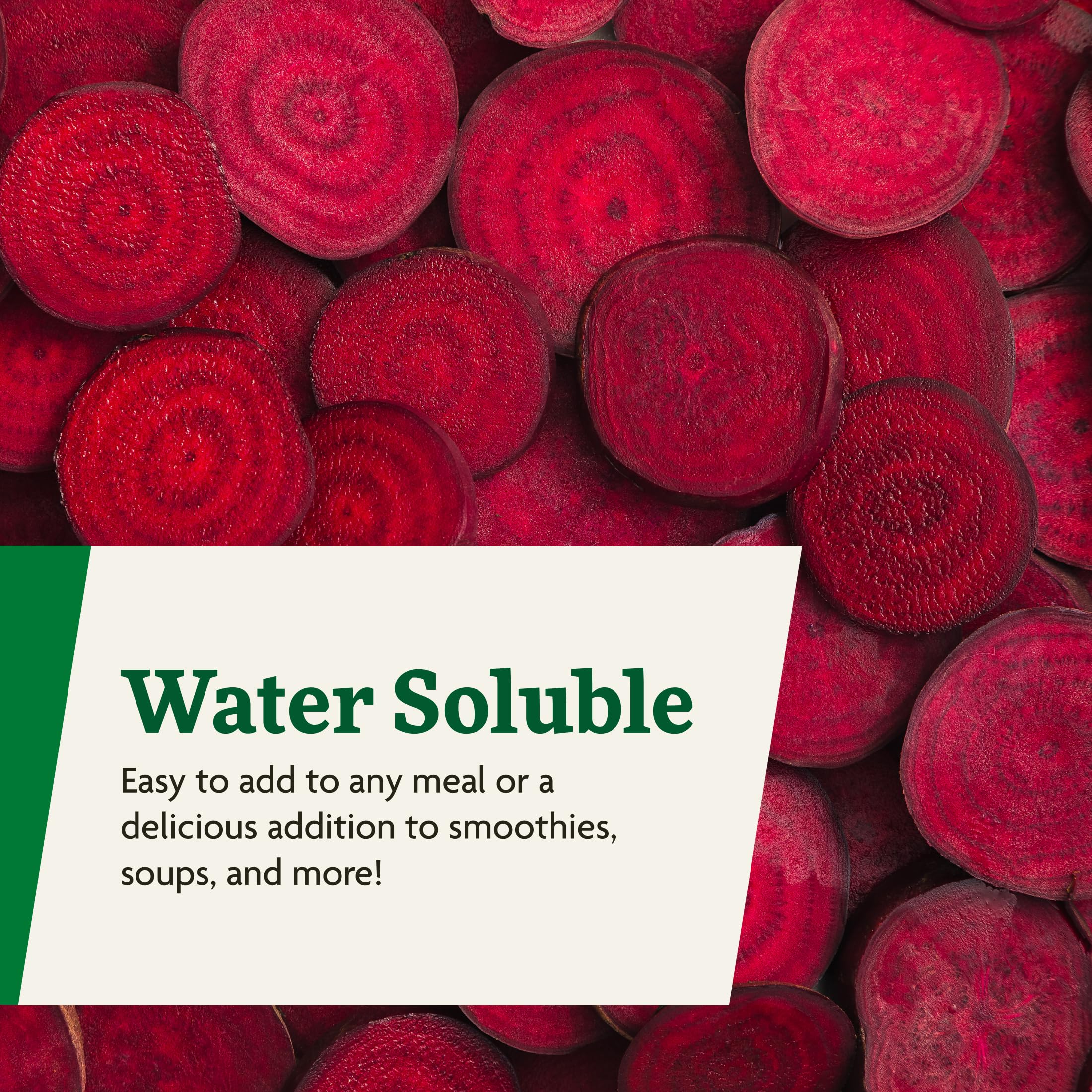 Floradix beet crystals added to yogurt for nutritional enrichment.