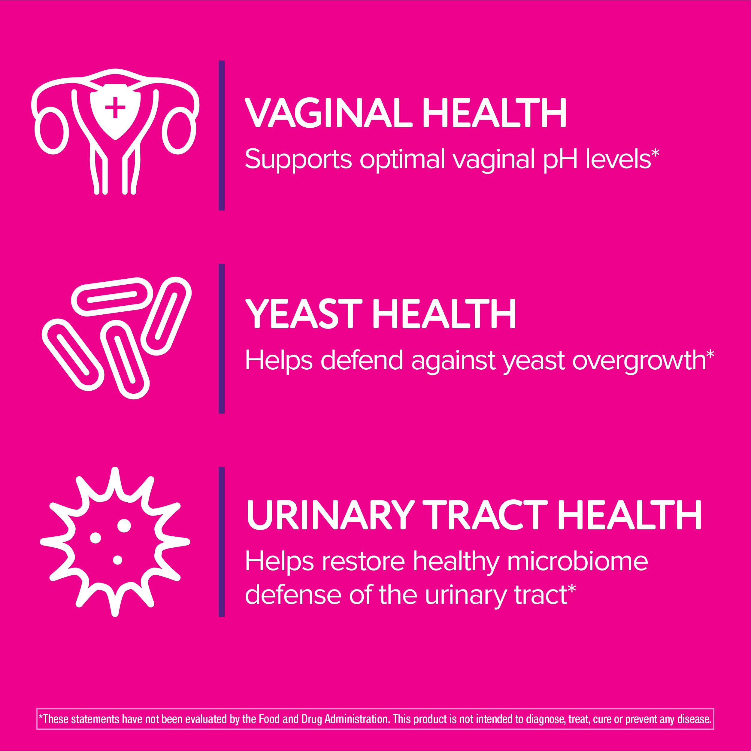 Florajen vaginal health closeup underscores cranberry-enhanced balance for women.