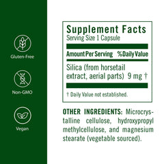 FloraSil bottle featuring horsetail extract, a plant-based silica source.