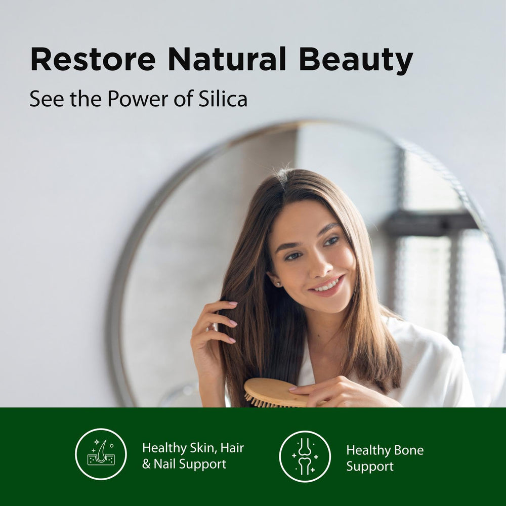 FloraSil packaging and label highlighting vegan, gluten-free, non-GMO attributes.