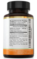 Florida Herbal Pharmacy apricot supplement packaging highlighting natural ingredients.