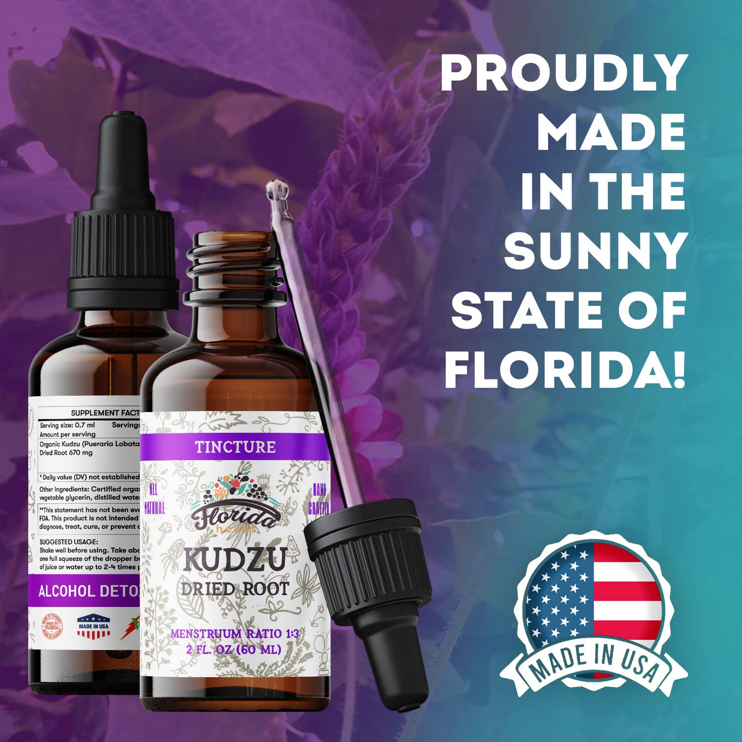 Florida Herbs Kudzu Extract dosage spoon – easy to measure serving for daily use.