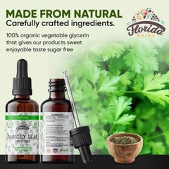 Florida Herbs Organic Parsley Leaf dried for versatile culinary infusion and flavoring.