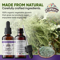 Florida Herbs organic vegetable glycerin base supports alcohol-free tincture.