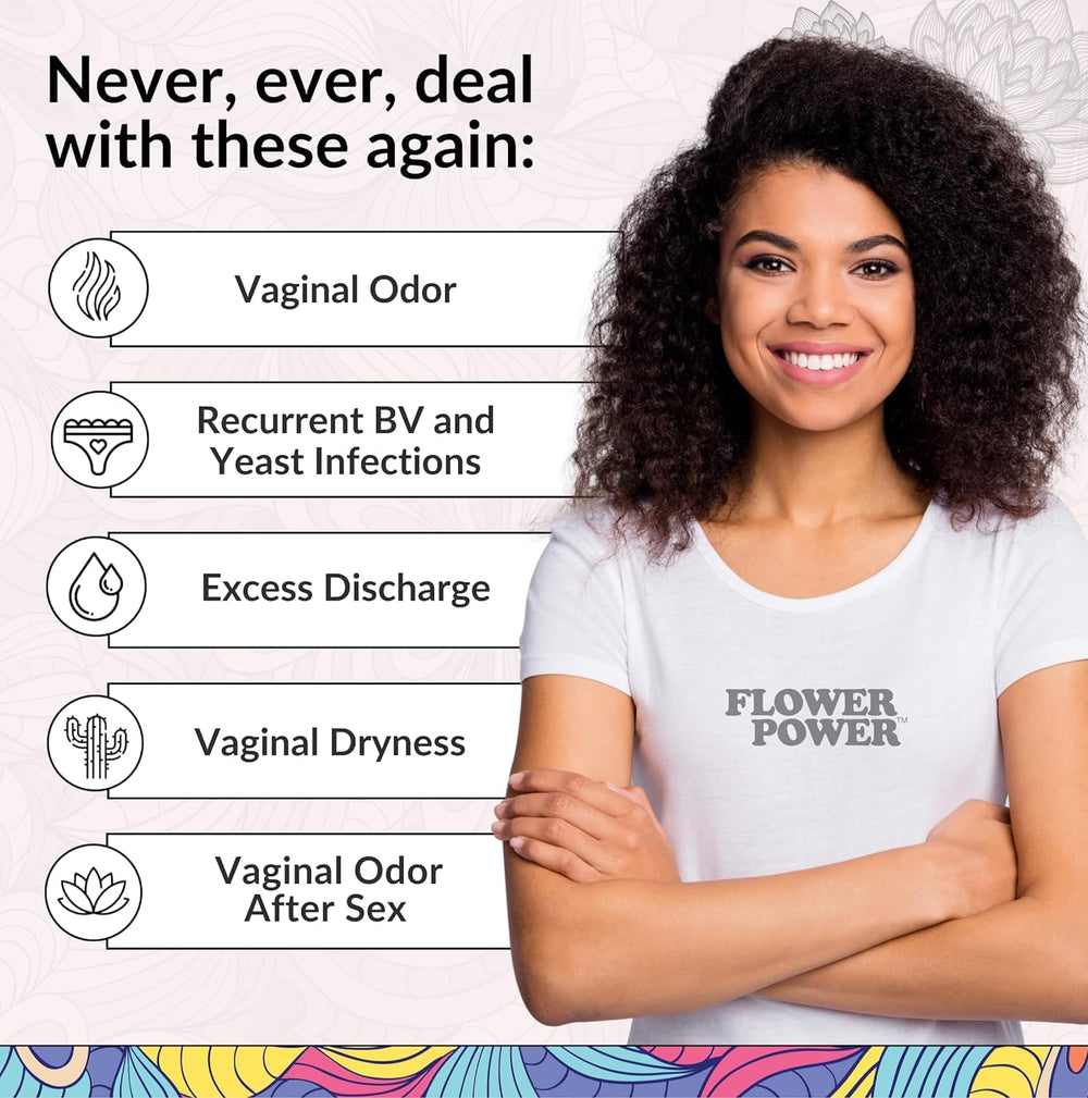 Flower Power boric acid suppositories quick-dissolve shells close-up showing gentle texture